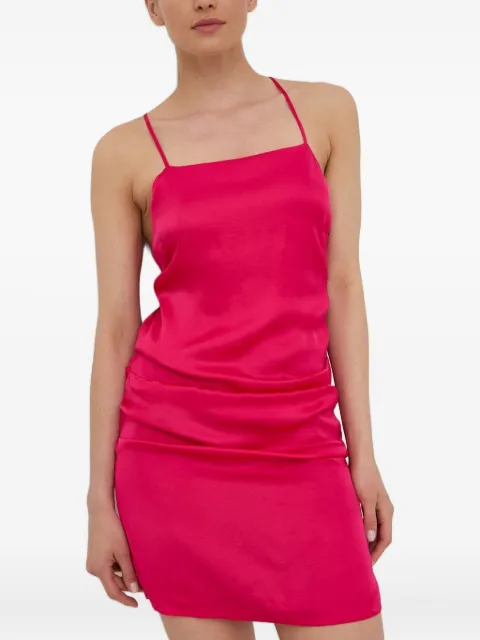 HERSKIND cross-back straps mini dress Pink 4417370