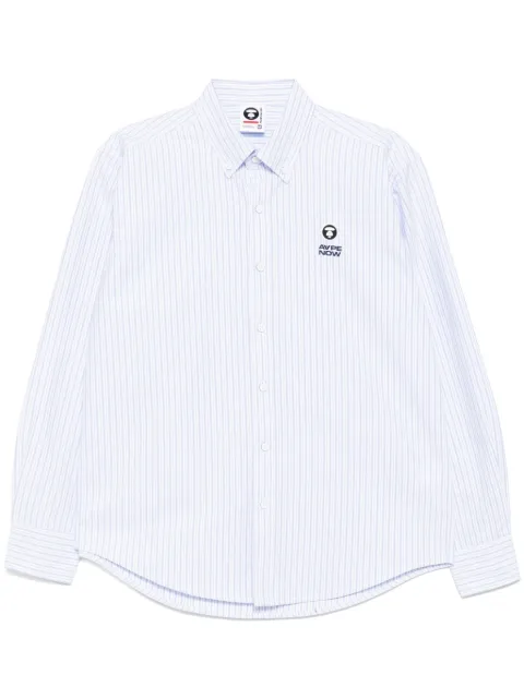 AAPE BY *A BATHING APE® logo-patch shirt Blue AST8514XAO