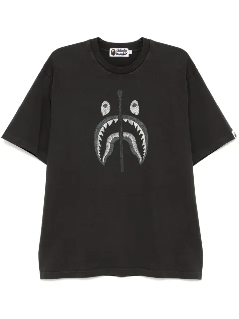 A BATHING APE® logo-print T-shirt Black 001CSK801316M
