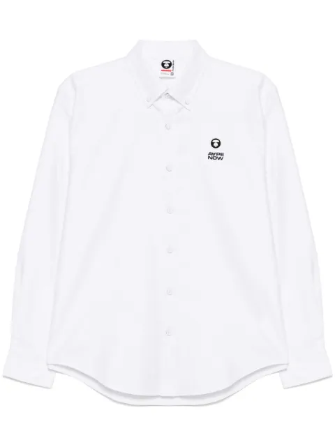 AAPE BY *A BATHING APE® long sleeves shirt White AST8514XXO