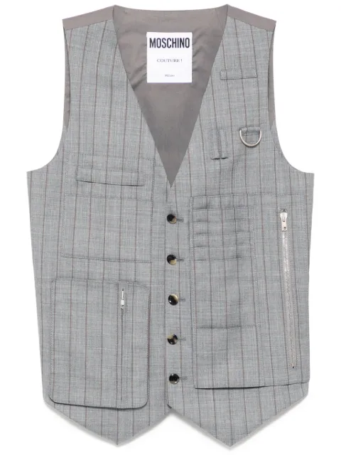 Moschino checked waistcoat Grey 251EA1001