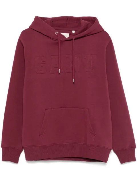 Gant embossed-logo hoodie Red 2015084