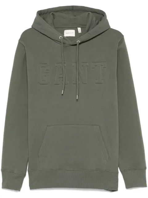 Gant embossed-logo hoodie Green 2105084
