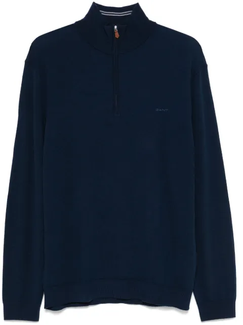Gant fine-knit merino sweater Blue 8050206