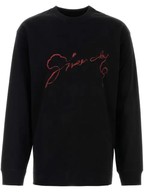 Givenchy logo-print T-shirt Black BM71MH3YPX001