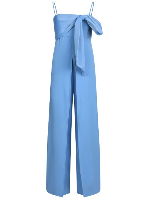 LIU JO bow-detail jumpsuit Blue CA5030T3970