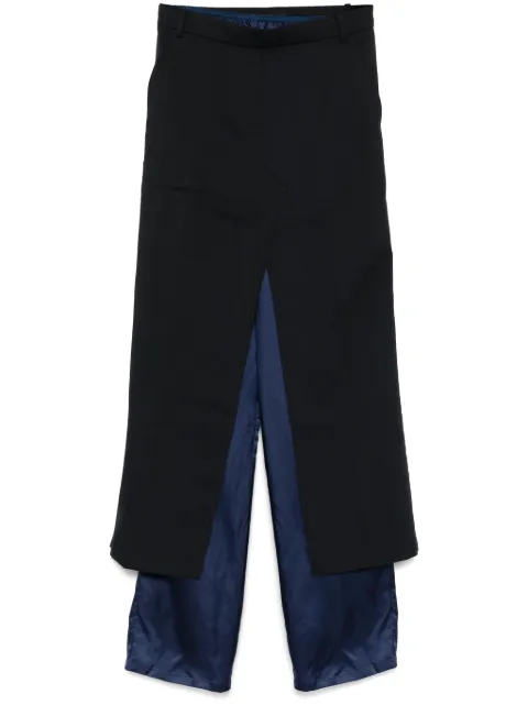 pushBUTTON slip layered pants Black PB2510304W