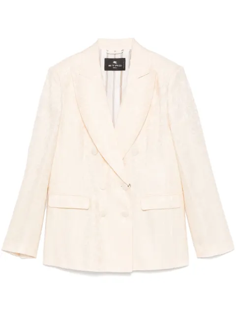 ETRO floral-jacquard blazer Neutrals WRCA001099TJD76