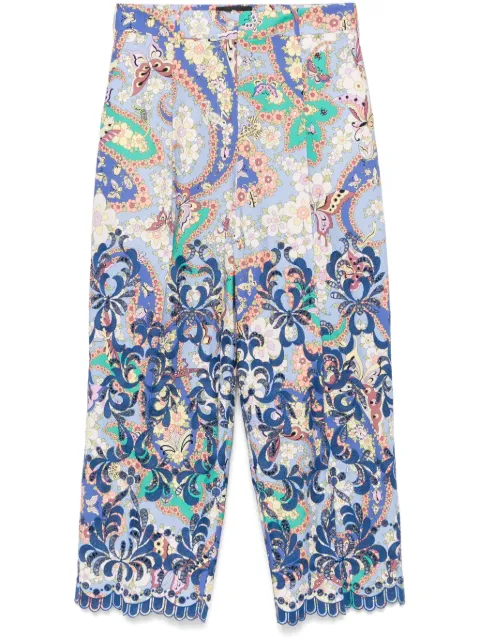 ETRO floral-print trousers Blue WREA003999LA502