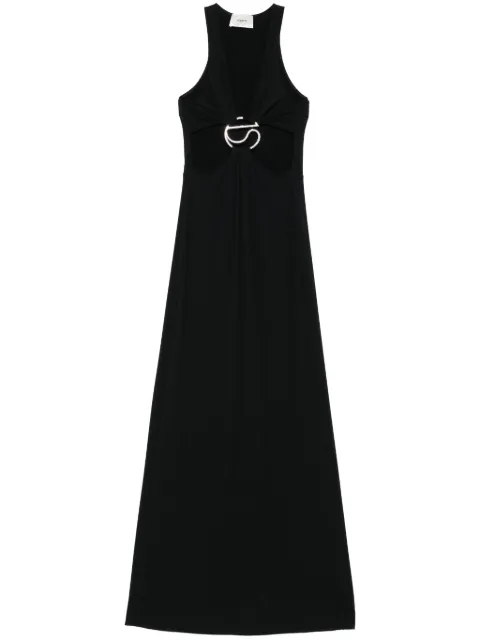 Coperni C-logo cut-out maxi dress Black COPR157F5023