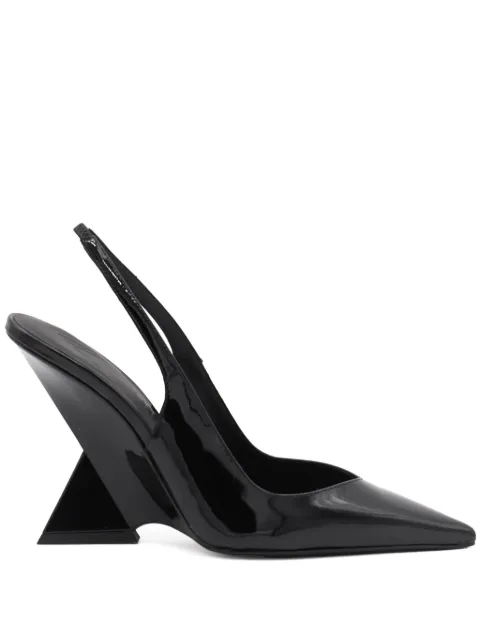 The Attico 105mm Cheope leather pumps Black 250WSH00779LBT002AA