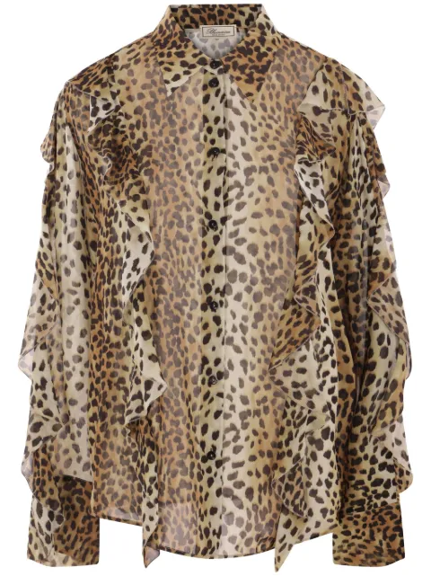 Blumarine animal-print shirt Brown P522C354A