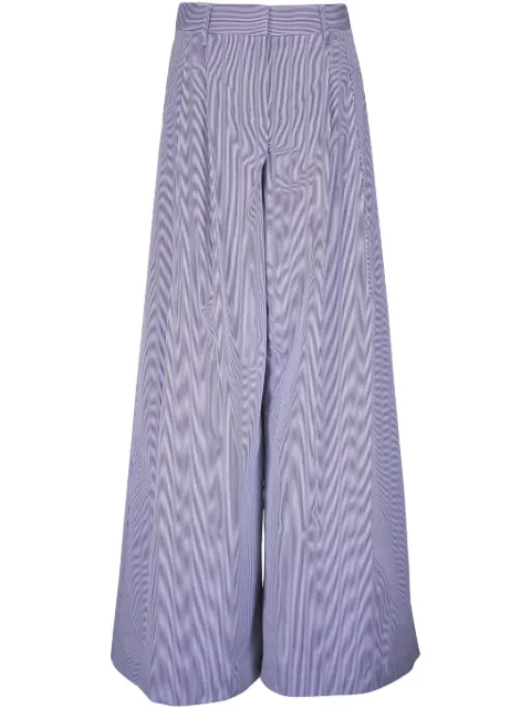 TWP striped pleated palazzo pants Blue D421544AW441MW1