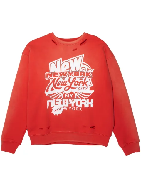 Purple Brand HWT FLEECE CREWNECK "Red" Red P402HRWC423