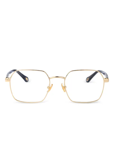 Chloé Eyewear geometric frame glasses Gold CH0268O001