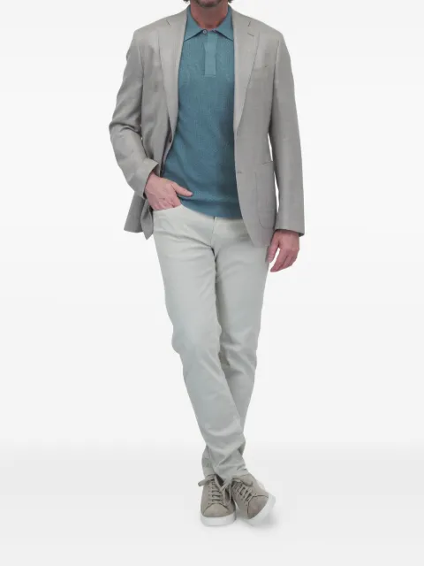 Atelier Munro herringbone-pattern blazer Neutrals MJ0653