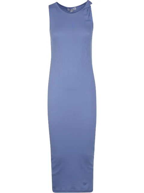 JW Anderson embroidered twisted-strap maxi dress Blue JD0043PG1717