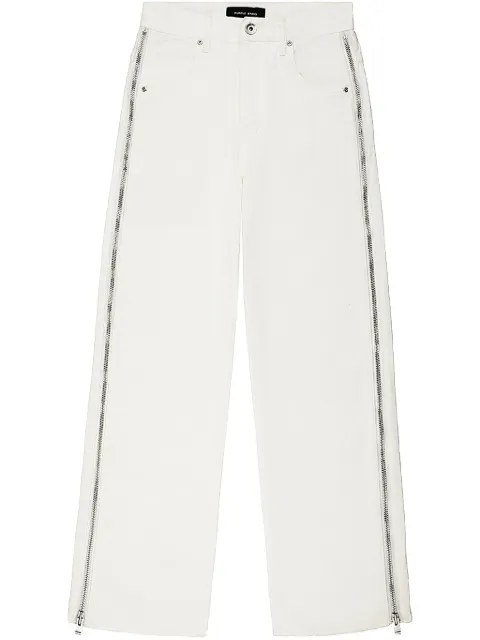 Purple Brand P018 Side Zip jeans White P018FSZW723