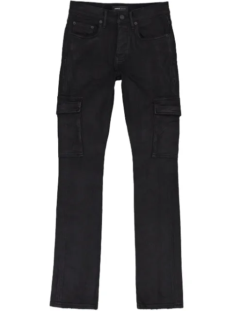 Purple Brand P004 Resin Cargo Flare "Black" jeans Black P004BLRC823