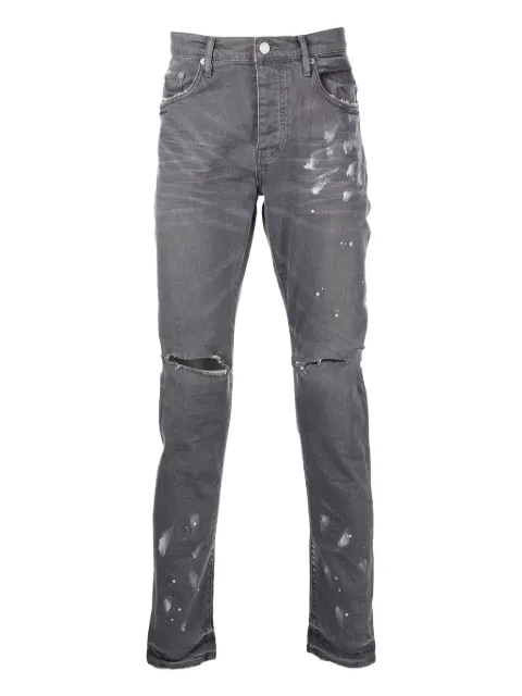 Purple Brand WORN GREY KNEE SLIT "Grey" Grey P001WGKS122