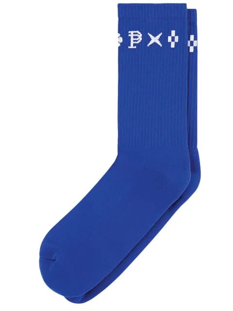 Purple Brand MONOGRAM CREW SOCK "Blue" Blue A1001MCBW224