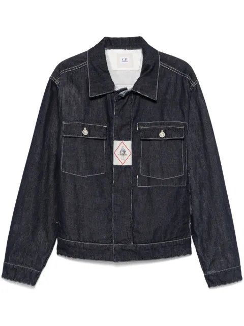 C.P. Company logo-patch denim jacket Blue 18CMOW188A110295H