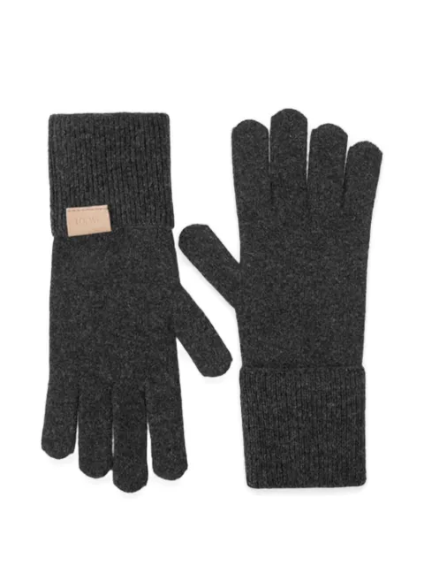 LOEWE ribbed-knit gloves Grey KSF2246X01