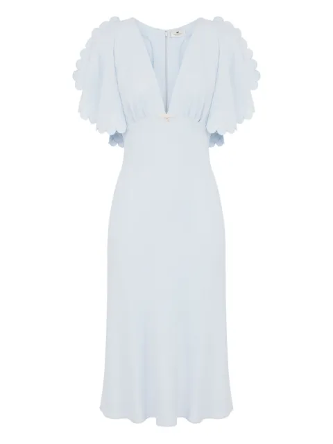 Elisabetta Franchi crepe midi dress Blue AB76852E2