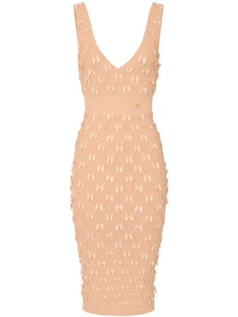 Elisabetta Franchi bow-embellished midi dress Pink AM79S52E2