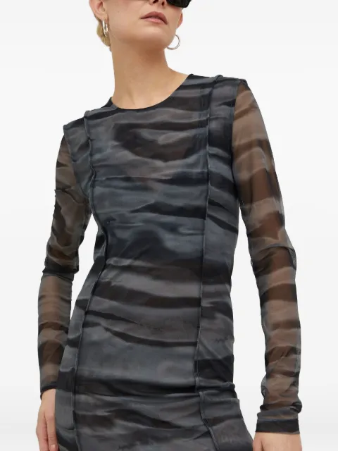 SAMSOE SAMSOE mesh-panelled midi dress Grey F22300114