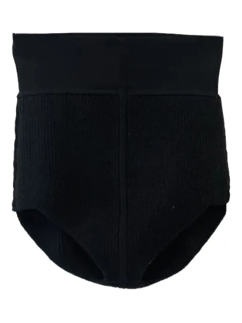 Rick Owens high-waisted waffle-knit shorts Black RO02C1664KSTWSR