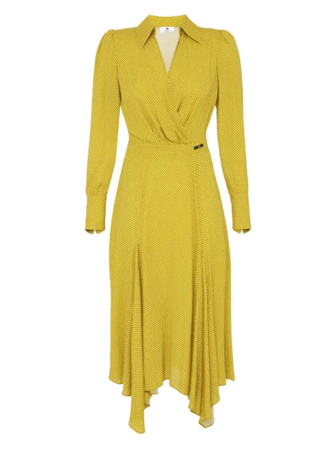 Elisabetta Franchi polka dot-print dress Yellow AB86552E2
