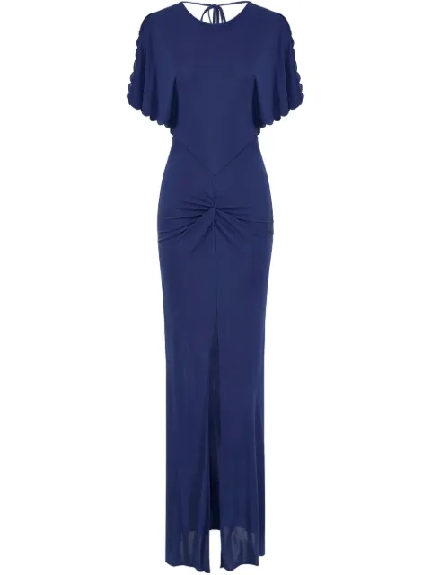 Elisabetta Franchi scallop-edge gown Blue ABR3052E2