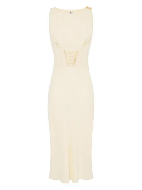 Elisabetta Franchi corset-detailing dress Neutrals AB84652E2