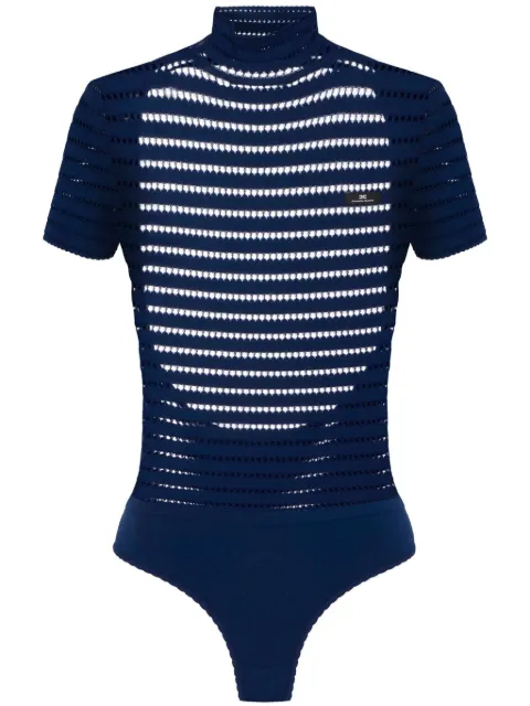 Elisabetta Franchi open-knit bodysuit Blue BK71T52E2