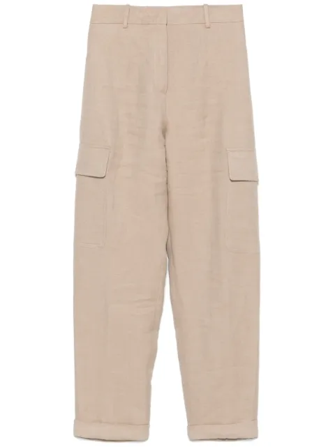 Eleventy linen cargo trousers Neutrals K85PANI02TES0K048