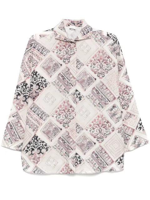 Eleventy geometric-print shirt Neutrals K80CAMK01TES0K246