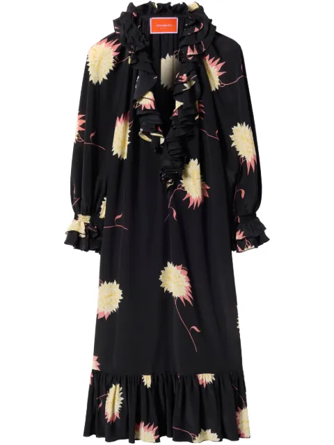 La DoubleJ Hey Jude midi dress Black DRE0850CRE001DER01WH04