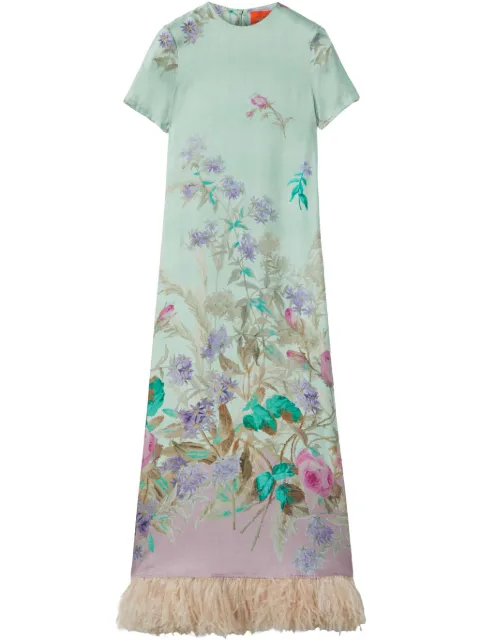 La DoubleJ Swing midi dress Green DRE0316SIL001HEA02GR11