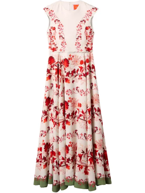 La DoubleJ Park Ave midi dress White DRE0857VIS006WOD01GR08