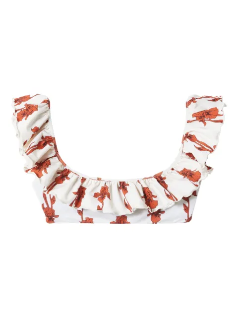 La DoubleJ ruffled bikini top White SWI0022LYC001IRS03OR03