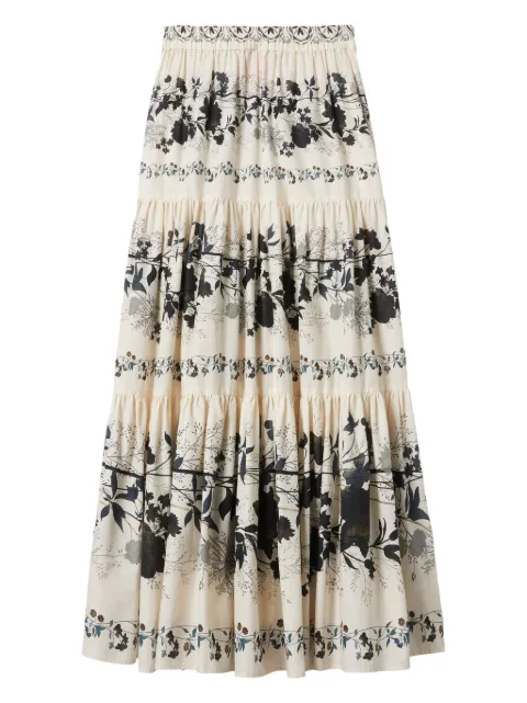 La DoubleJ tiered skirt Neutrals SKI0139COT056STI01WH04