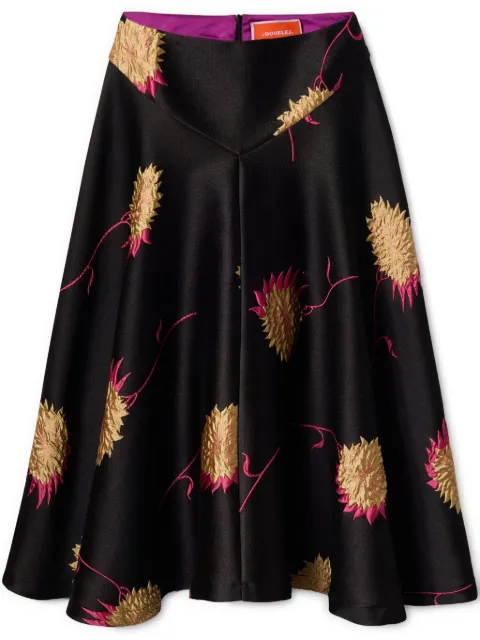 La DoubleJ Milano midi skirt Black SKI0072JCQ108DER02BL01