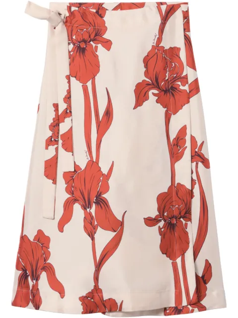 La DoubleJ wrap-design skirt Neutrals SKI0145SIL001IRS04OR03