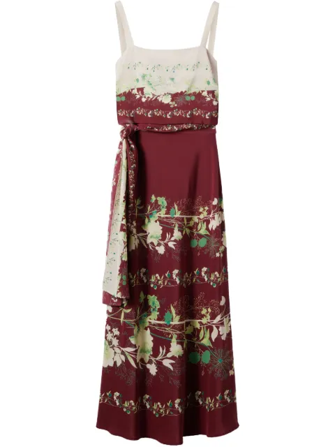 La DoubleJ slip-around midi dress Red DRE0562CRE002WOD01RE02