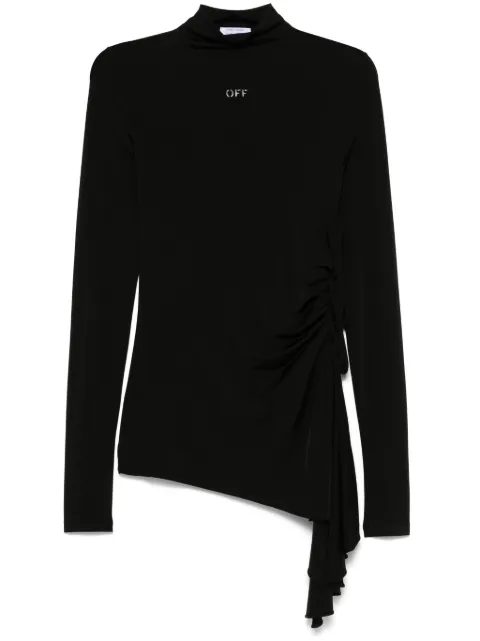 Off-White draped mini dress Black OWAD264S25JER0011010