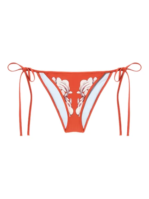 La DoubleJ floral-print bikini bottoms Orange SWI0090LYC003IRS07OR03