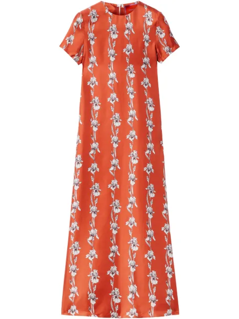 La DoubleJ Swing midi dress Orange DRE0001SIL001IRS03OR09
