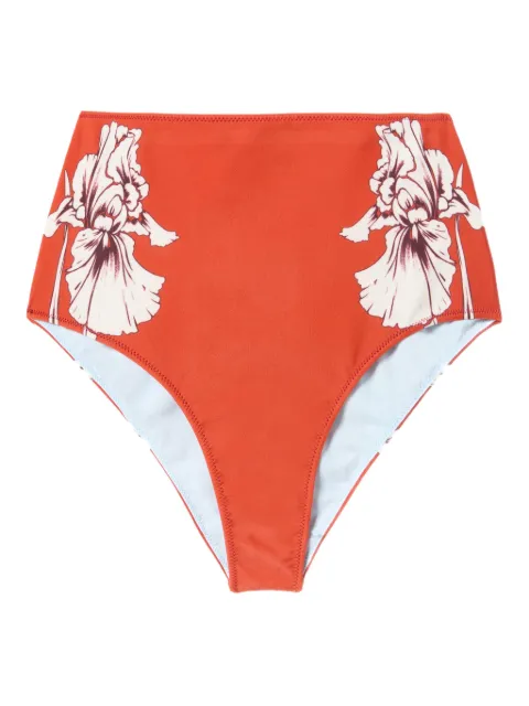 La DoubleJ floral-print bikini bottoms Orange SWI0086LYC003IRS07OR03