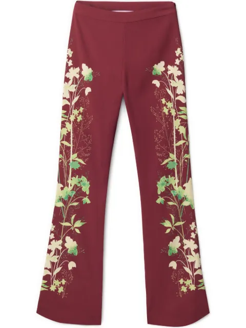 La DoubleJ Woodland-print trousers Red TRO0054VIS011WOD01RE02